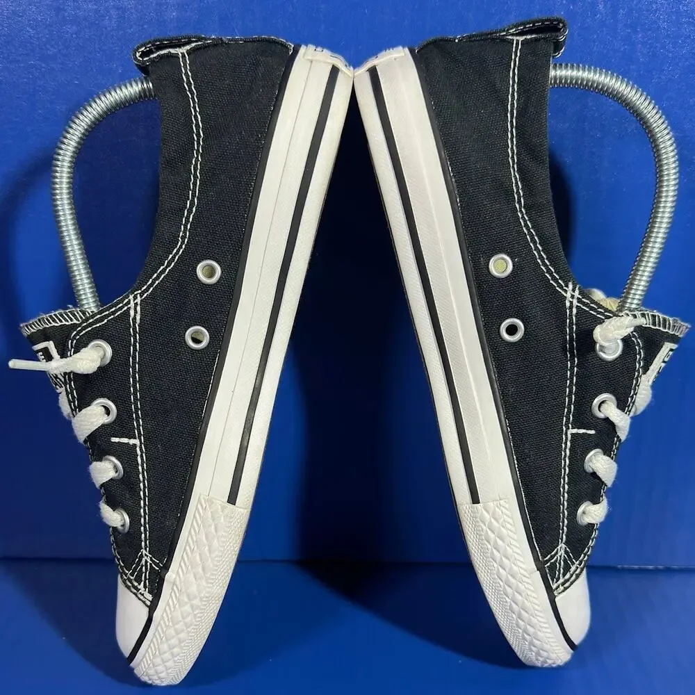 Converse Chuck‎ Taylor All Star Junior Shoreline Black Canvas Slip On Sneakers 4